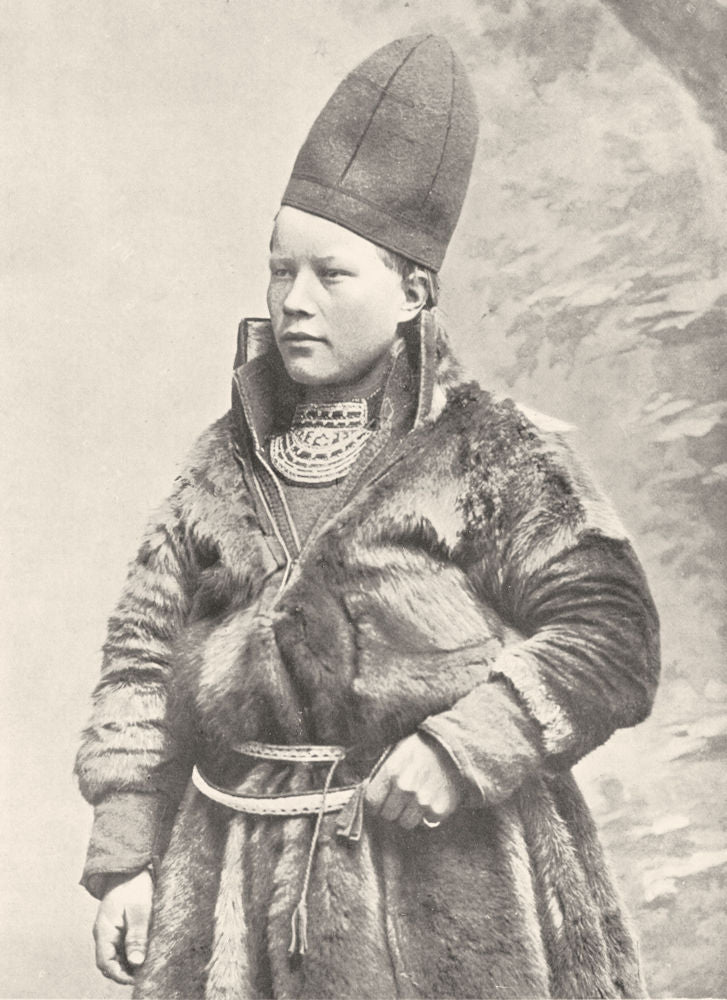 ARCTIC. Lapland. A Laplander;  1900 old antique vintage print picture